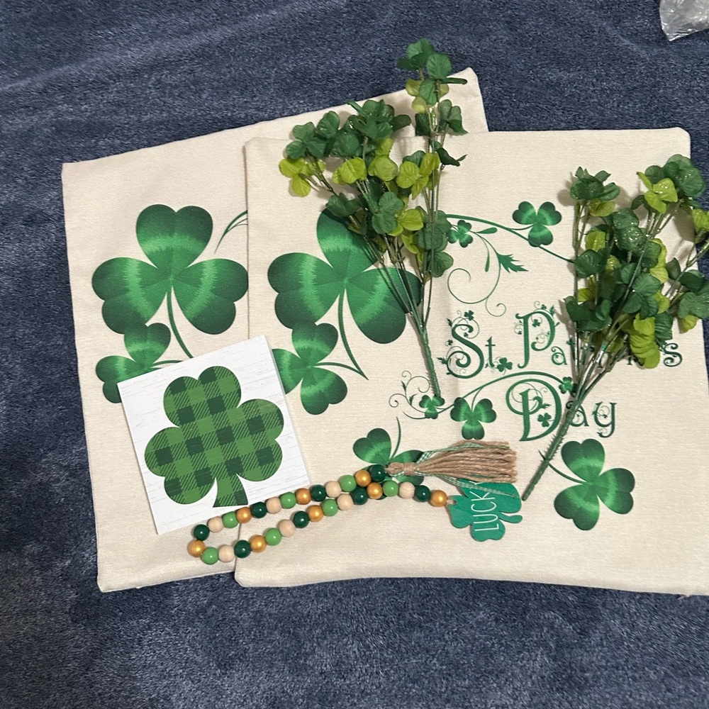 St. Patrick's Day Pillow Covers and Decor Bundle